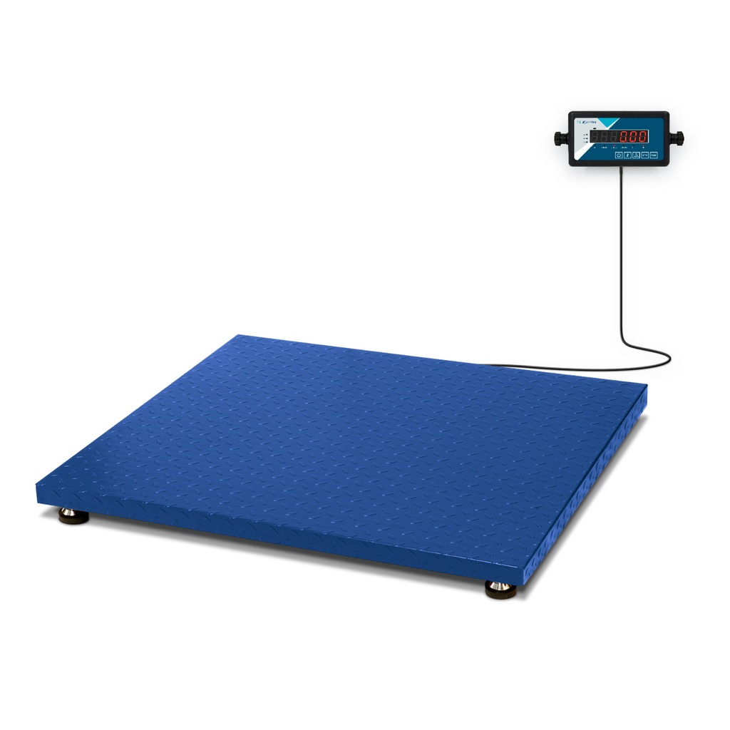Bascula de 1,5 toneladas, salto de 100 gramos, con plataforma de 1,20 mts x 1,20 mts y visor de pesaje